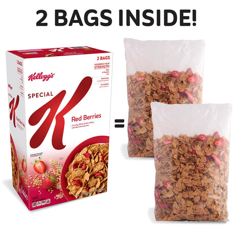 Kellogg's Special K Breakfast Cereal Red Berries 43 oz 2 Bags Strawberry