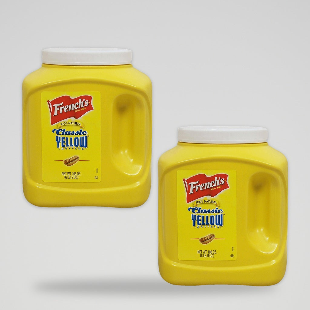 2 Jars of French's 100% Natural Classic Yellow Mustard, 105 oz