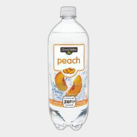 Clover Valley Peach Sparkling Water, 1 liter