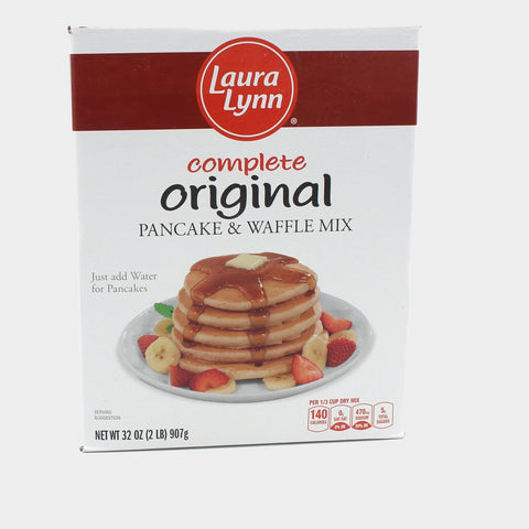 2 Boxes Laura Lynn Pancake & Waffle Mix Complete, 32 oz