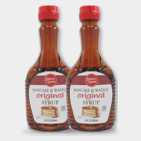 2 Bottles Laura Lynn Pancake & Waffle Syrup, 12 oz