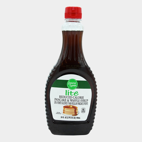 2 Bottles Laura Lynn Lite Pancake Syrup, 24 oz
