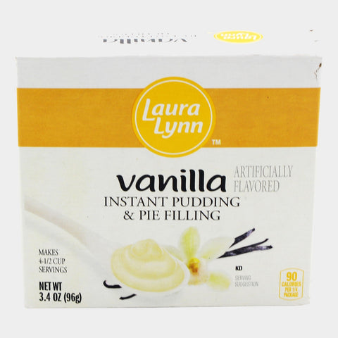 2 Boxes Laura Lynn Instant Vanilla Pudding, 3.4 oz