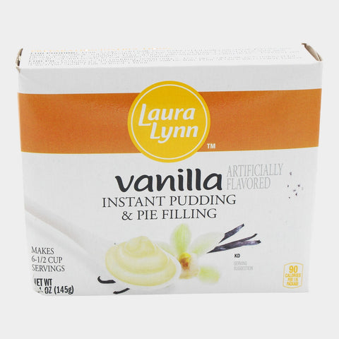 2 Boxes Laura Lynn Instant Vanilla Pudding Family, 5.1 oz