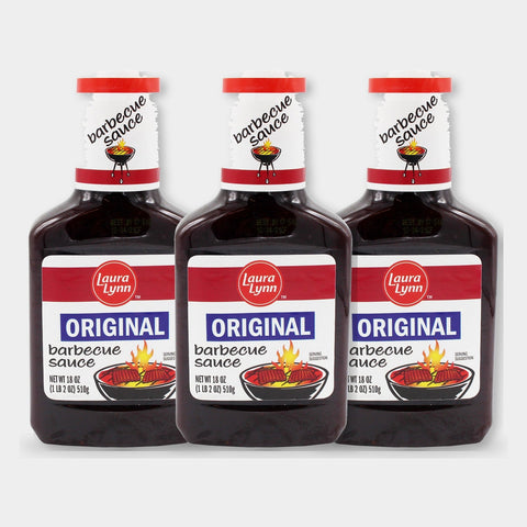 3 Bottles Laura Lynn Regular Bbq Sauce, 18 oz