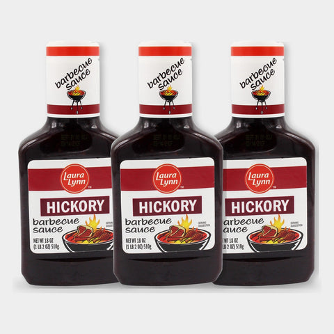 3 Bottles Laura Lynn Hickory Bbq Sauce, 18 oz