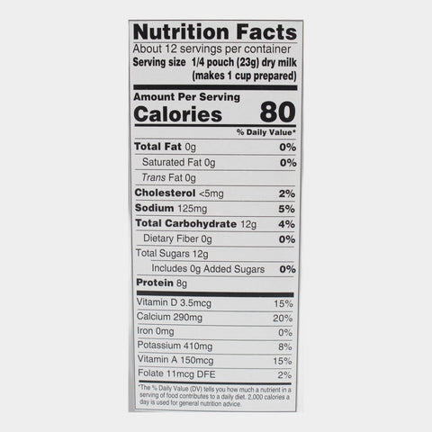 2 Containers Laura Lynn Instant Dry Milk, 9.6 oz