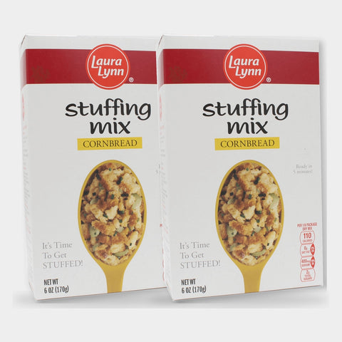 2 Boxes Laura Lynn Stuffing Mix Cornbread, 6 oz