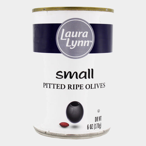 3 Jars Laura Lynn Small Pitted Ripe Olives, 6 oz