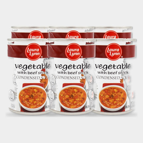 6 Cans Laura Lynn Vegetable Soup Condensed, 10.5 oz