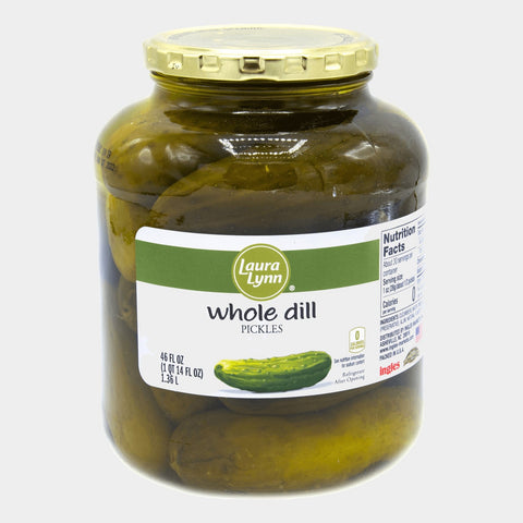 3 Jars Laura Lynn Whole Dill Pickles, 46 oz