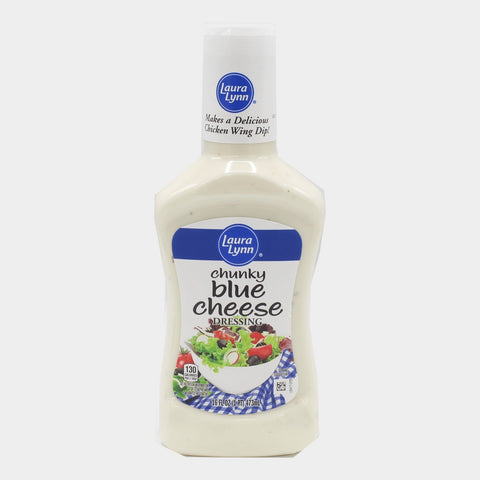 4 Bottles Laura Lynn Chunky Blue Cheese Dressing, 16 oz