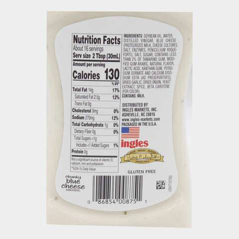 4 Bottles Laura Lynn Chunky Blue Cheese Dressing, 16 oz