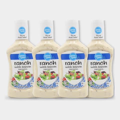 4 Bottles Laura Lynn Ranch with Bacon Dressing, 16 oz