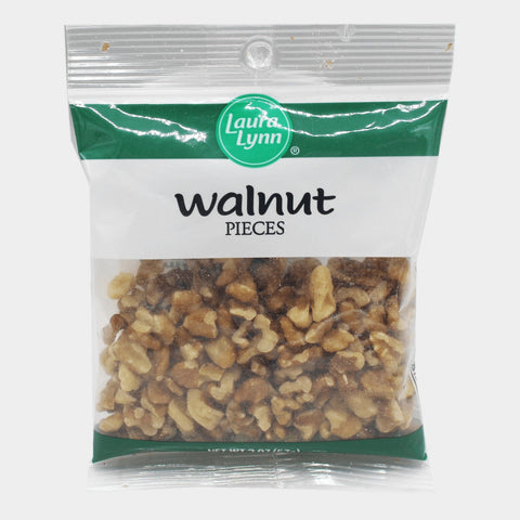 2 Bags Laura Lynn Walnut Pieces, 2 oz