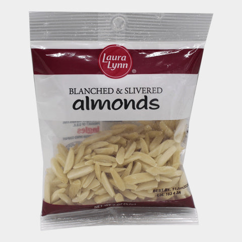 2 Bags Laura Lynn Baking Almonds Blanched Slivered, 2 oz