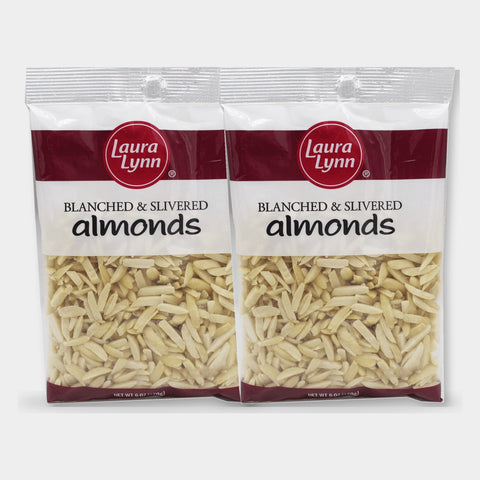 2 Bags Laura Lynn Baking Almonds Blanched Slivered, 6 oz