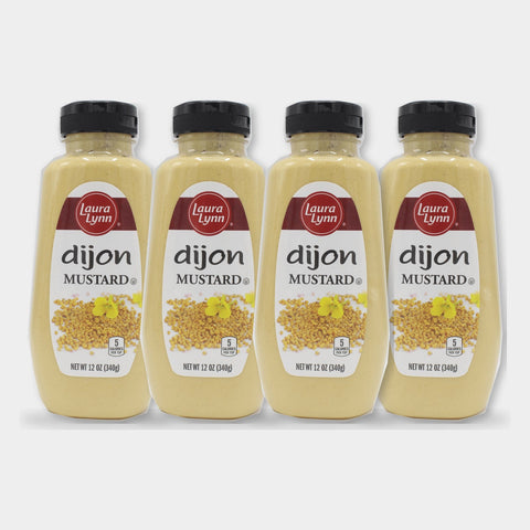 4 Bottles Laura Lynn Dijon Mustard, 12 oz
