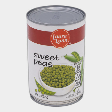 6 Cans Laura Lynn Sweet Peas, 15 oz