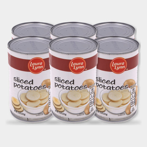 6 Cans Laura Lynn Sliced Potatoes, 15 oz