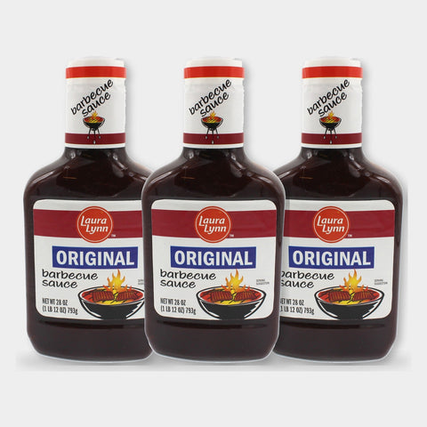 3 Bottles Laura Lynn Regular Bbq Sauce, 28 oz