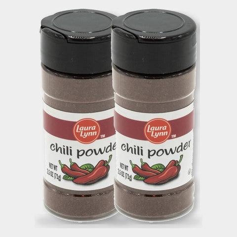 2 Jars Laura Lynn Chili Powder, 2.5 oz