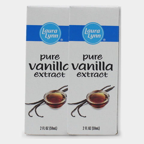 2 Jars Laura Lynn Pure Vanilla Extract, 2 oz