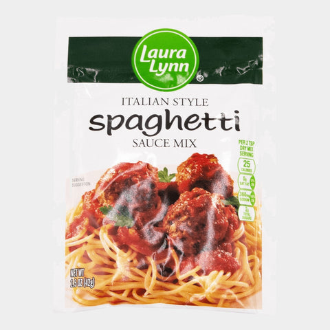 6 Packets Laura Lynn Italian Style Spaghetti Sauce Seasoning Mix, 1.5 oz