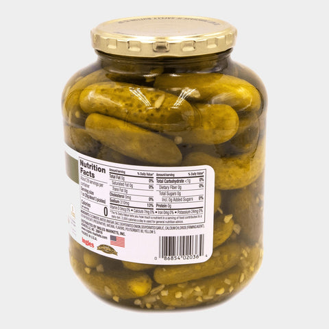 3 Jars Laura Lynn Kosher Dill Cocktail Gherkins, 46 oz