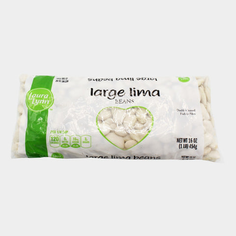 4 Bags Laura Lynn Dry Large Lima Beans, 1 lb