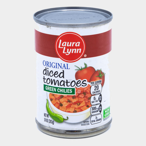 6 Cans Laura Lynn Original Diced Tomatoes & Chilies, 10 oz