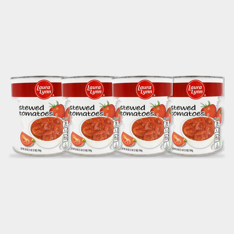 4 Cans Laura Lynn Stewed Tomatoes, 28 oz