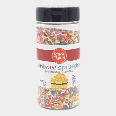 2 Packs Laura Lynn Rainbow Sprinkles, 11 oz