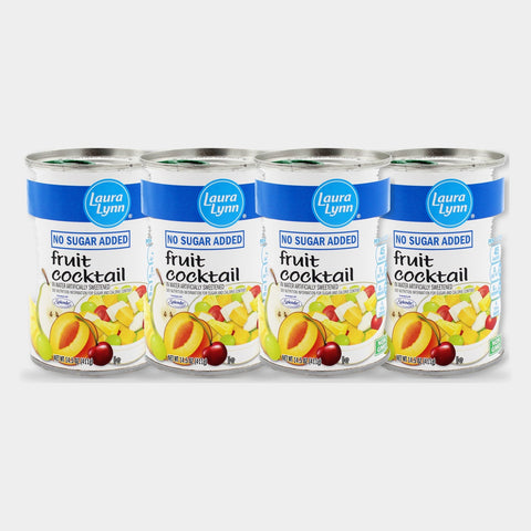 4 Cans Laura Lynn No Sugar Added Fruit Cocktail (Splenda), 14.5 oz