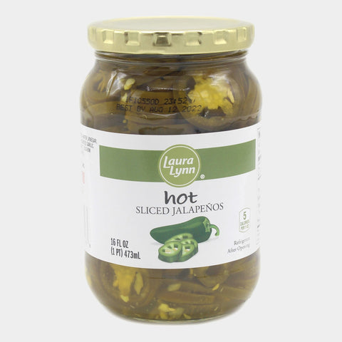3 Jars Laura Lynn Hot Sliced Jalapenos, 16 oz