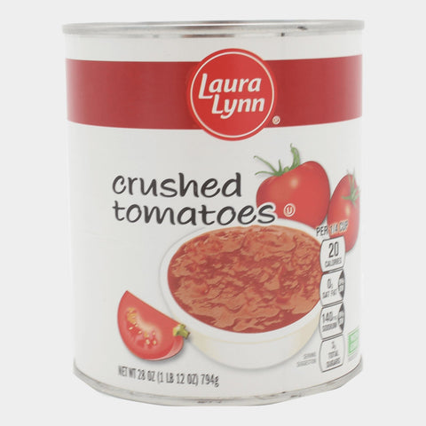 4 Cans Laura Lynn Fresh Pack Crushed Tomatoes, 28 oz
