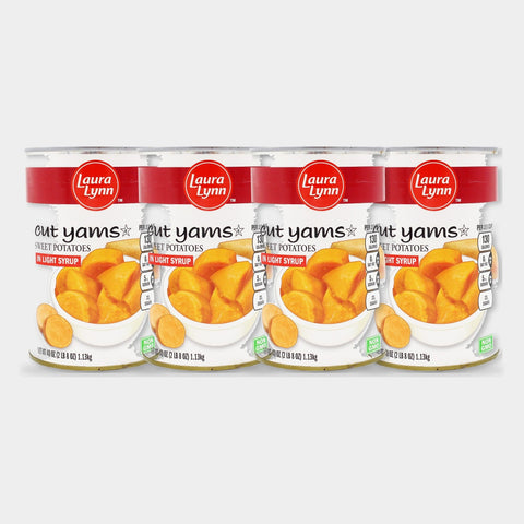 4 Cans Laura Lynn Cut Yams, 40 oz