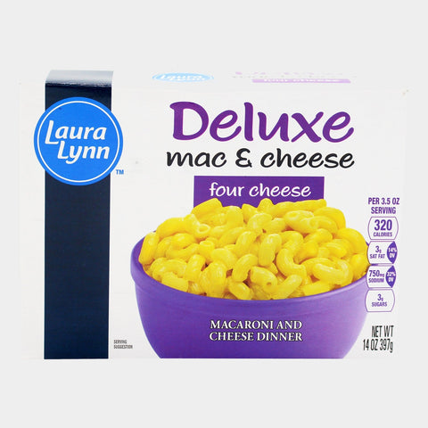 4 Boxes Laura Lynn Deluxe Mac & Cheese with Four Cheese, 14 oz