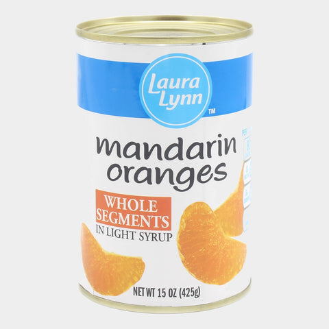 4 Cans Laura Lynn Mandarin Oranges, 15 oz