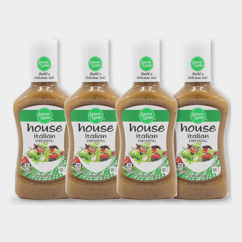 4 Bottles Laura Lynn House Italian Dressing, 16 oz