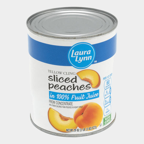 4 Cans Laura Lynn Sliced Peaches in Pear Juice, 29 oz