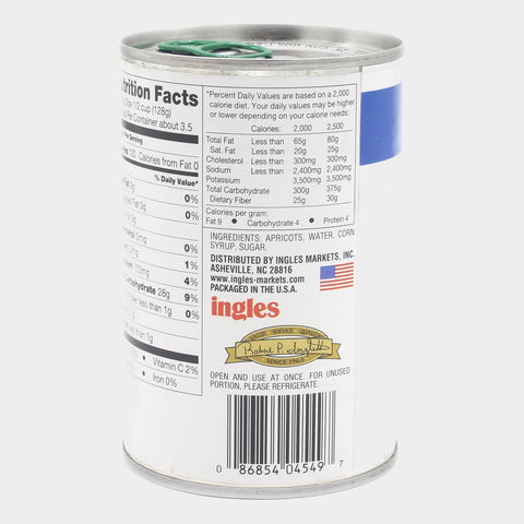 4 Cans Laura Lynn Apricot Halves in Heavy Syrup, 15.25 oz