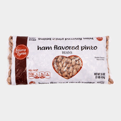 4 Bags Laura Lynn Dry Ham Flavored Pinto Beans, 1 lb
