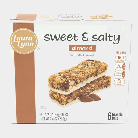 2 Boxes Laura Lynn Sweet & Salty Almond Chewy Granola Bars, 7.4 oz
