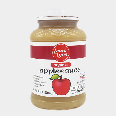 2 Jars Laura Lynn Applesauce, 24 oz