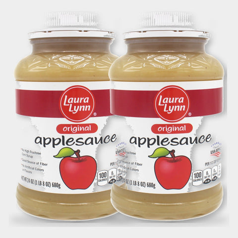 2 Jars Laura Lynn Applesauce, 24 oz