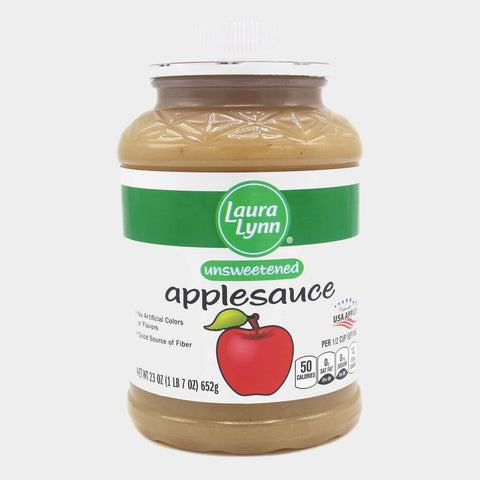 2 Jars Laura Lynn Unsweetened Applesauce, 23 oz