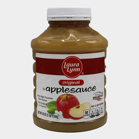 2 Jars Laura Lynn Applesauce, 48 oz