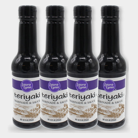 4 Bottles Laura Lynn Teriyaki Sauce, 10 oz
