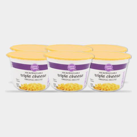 6 Cups Laura Lynn Mac & 3 Cheese Cup Single, 2.5 oz